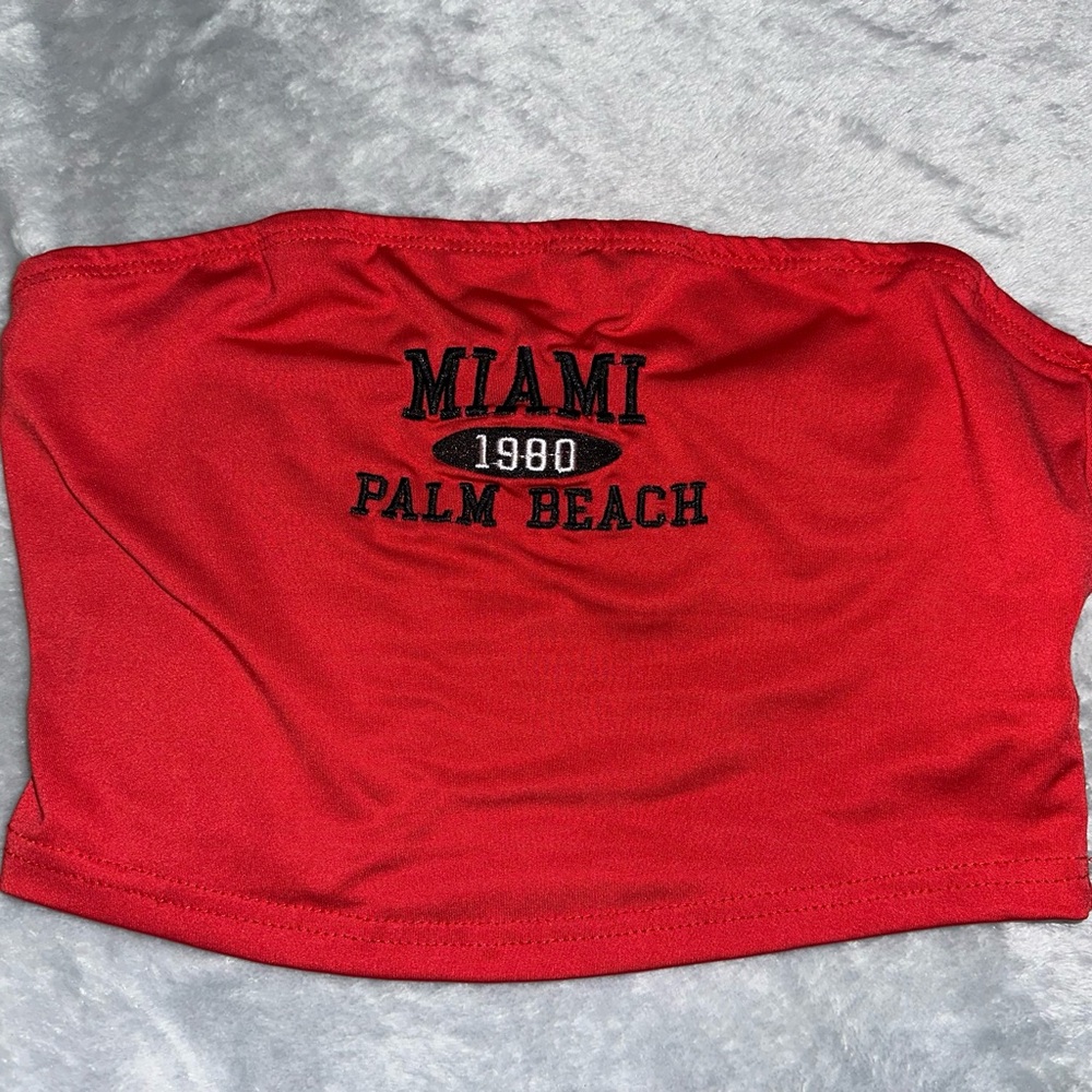SHEIN Vibrant Red Tube Top